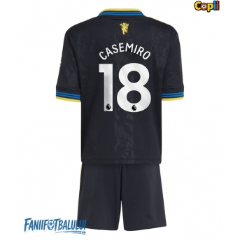 Manchester United Casemiro #18 Echipament de Fotbal Replică 2025-26 Copii Treilea (+ Șorturi)